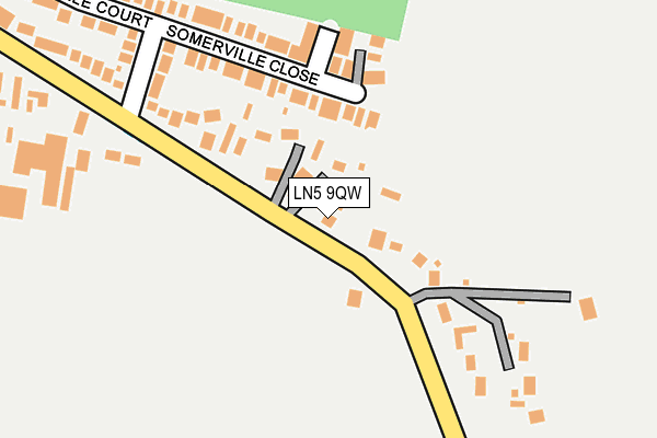 LN5 9QW map - OS OpenMap – Local (Ordnance Survey)