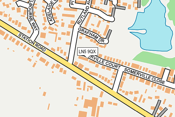 LN5 9QX map - OS OpenMap – Local (Ordnance Survey)