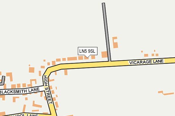 LN5 9SL map - OS OpenMap – Local (Ordnance Survey)