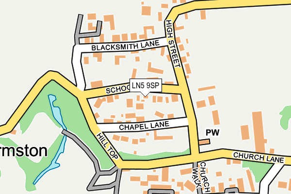 LN5 9SP map - OS OpenMap – Local (Ordnance Survey)