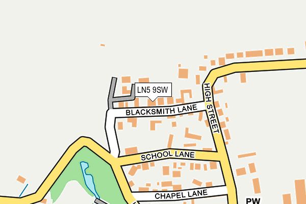 LN5 9SW map - OS OpenMap – Local (Ordnance Survey)