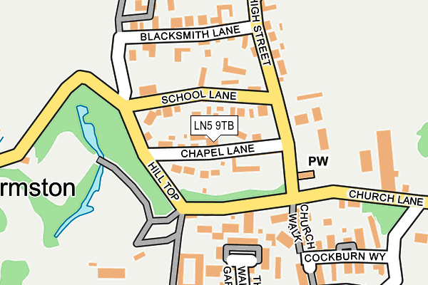 LN5 9TB map - OS OpenMap – Local (Ordnance Survey)