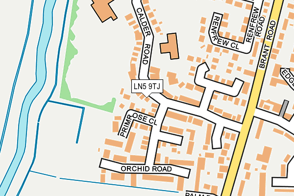 LN5 9TJ map - OS OpenMap – Local (Ordnance Survey)
