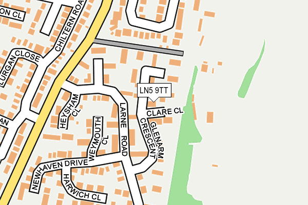 LN5 9TT map - OS OpenMap – Local (Ordnance Survey)