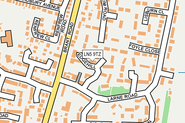 LN5 9TZ map - OS OpenMap – Local (Ordnance Survey)