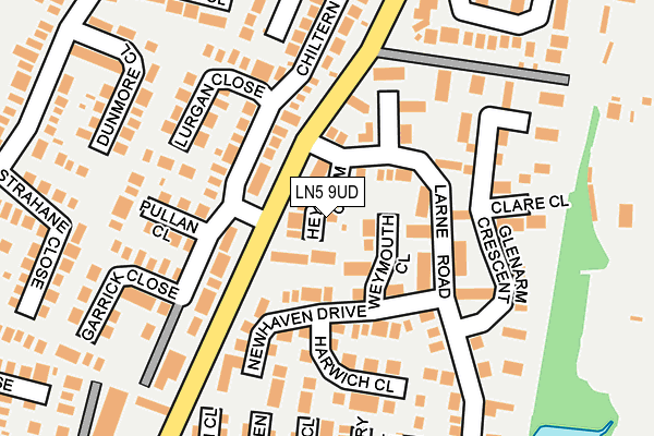 LN5 9UD map - OS OpenMap – Local (Ordnance Survey)