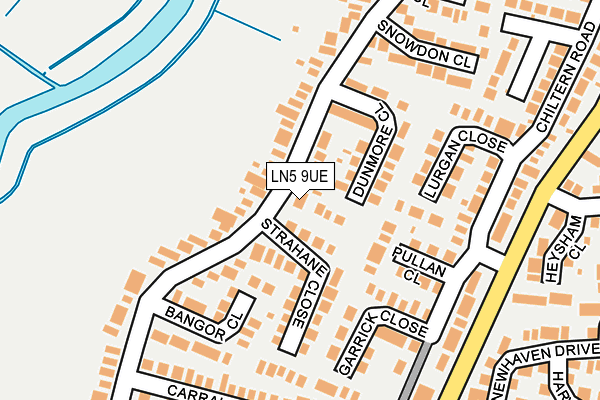 LN5 9UE map - OS OpenMap – Local (Ordnance Survey)
