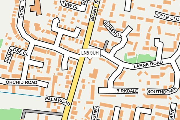 LN5 9UH map - OS OpenMap – Local (Ordnance Survey)