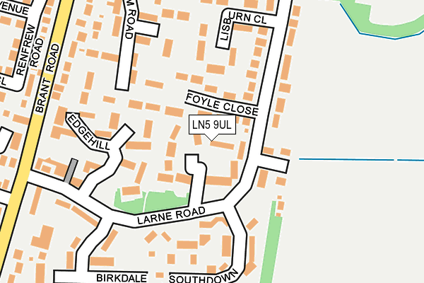LN5 9UL map - OS OpenMap – Local (Ordnance Survey)