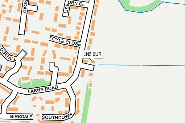 LN5 9UR map - OS OpenMap – Local (Ordnance Survey)