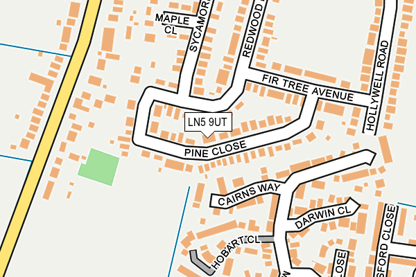 LN5 9UT map - OS OpenMap – Local (Ordnance Survey)