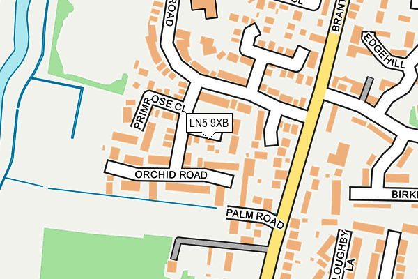 LN5 9XB map - OS OpenMap – Local (Ordnance Survey)