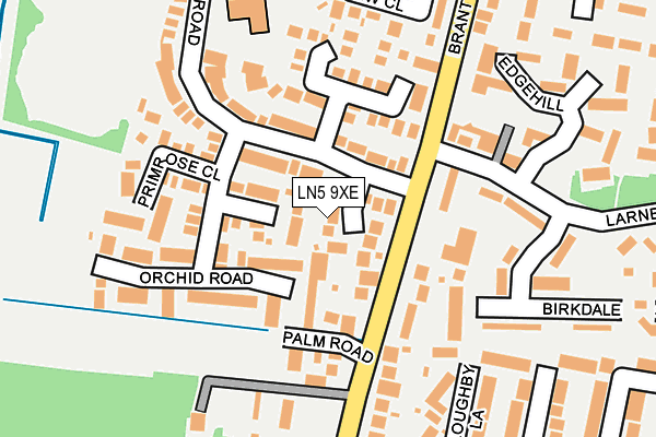 LN5 9XE map - OS OpenMap – Local (Ordnance Survey)
