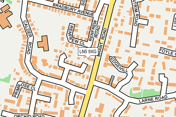 LN5 9XG map - OS OpenMap – Local (Ordnance Survey)