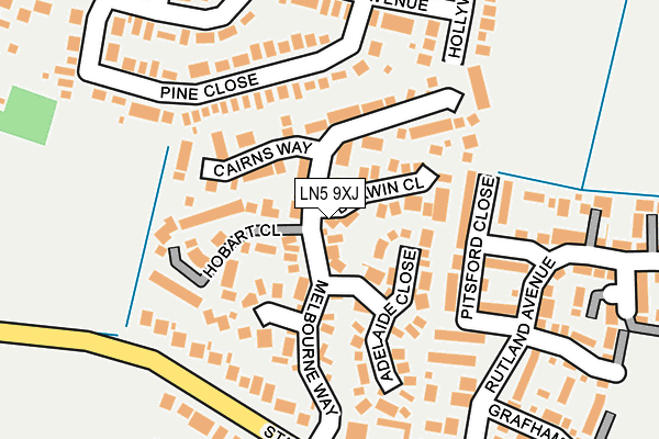 LN5 9XJ map - OS OpenMap – Local (Ordnance Survey)