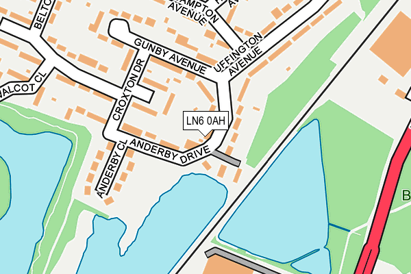LN6 0AH map - OS OpenMap – Local (Ordnance Survey)