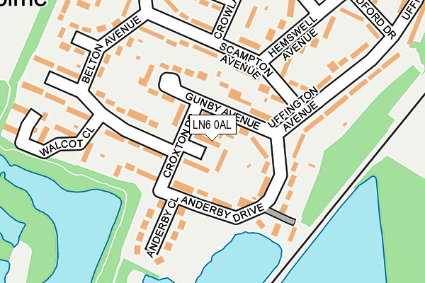 LN6 0AL map - OS OpenMap – Local (Ordnance Survey)