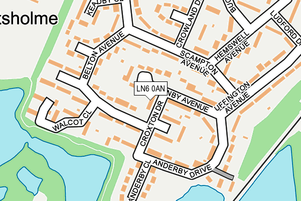 LN6 0AN map - OS OpenMap – Local (Ordnance Survey)