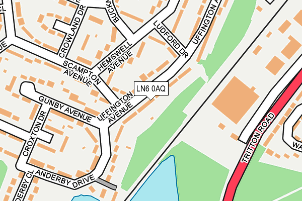 LN6 0AQ map - OS OpenMap – Local (Ordnance Survey)