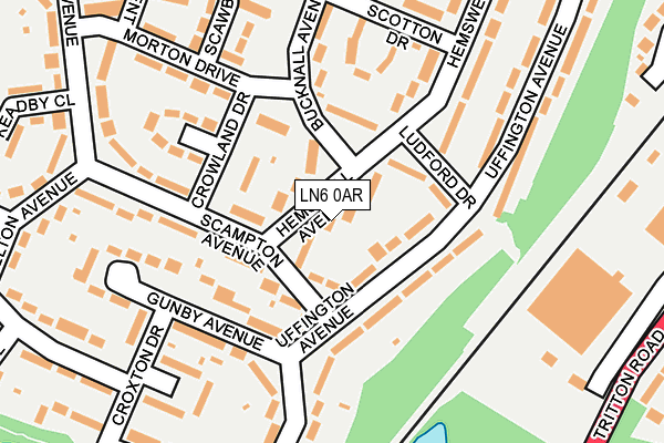 LN6 0AR map - OS OpenMap – Local (Ordnance Survey)