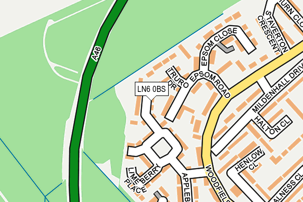 LN6 0BS map - OS OpenMap – Local (Ordnance Survey)