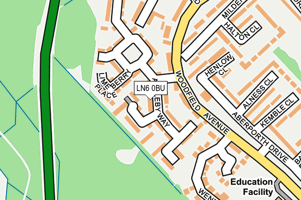 LN6 0BU map - OS OpenMap – Local (Ordnance Survey)