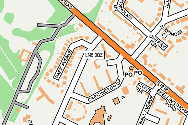 LN6 0BZ map - OS OpenMap – Local (Ordnance Survey)