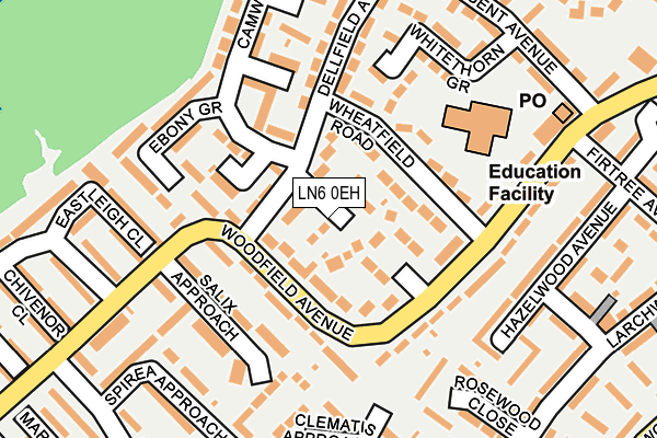 LN6 0EH map - OS OpenMap – Local (Ordnance Survey)