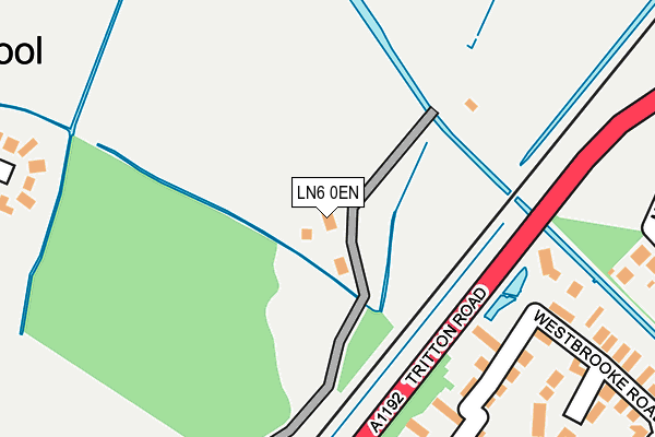 LN6 0EN map - OS OpenMap – Local (Ordnance Survey)