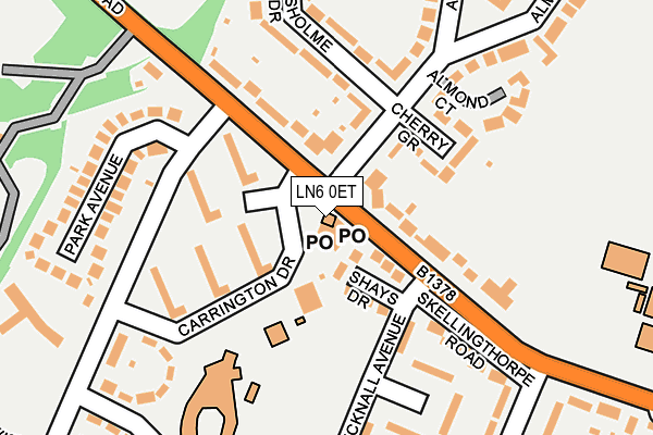 LN6 0ET map - OS OpenMap – Local (Ordnance Survey)
