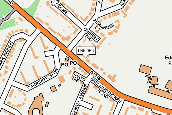 LN6 0EU map - OS OpenMap – Local (Ordnance Survey)