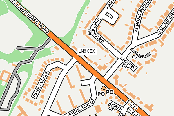 LN6 0EX map - OS OpenMap – Local (Ordnance Survey)