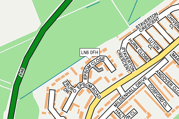 LN6 0FH map - OS OpenMap – Local (Ordnance Survey)
