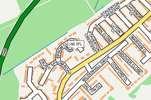 LN6 0FL map - OS OpenMap – Local (Ordnance Survey)