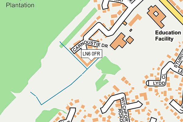 LN6 0FR map - OS OpenMap – Local (Ordnance Survey)