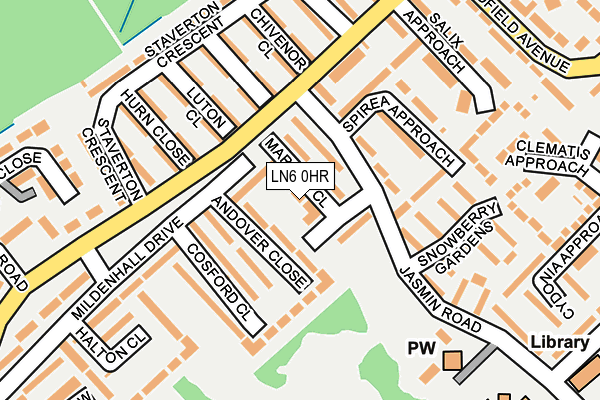 LN6 0HR map - OS OpenMap – Local (Ordnance Survey)