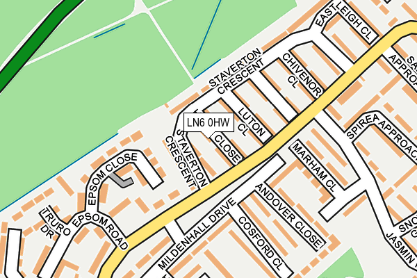 LN6 0HW map - OS OpenMap – Local (Ordnance Survey)