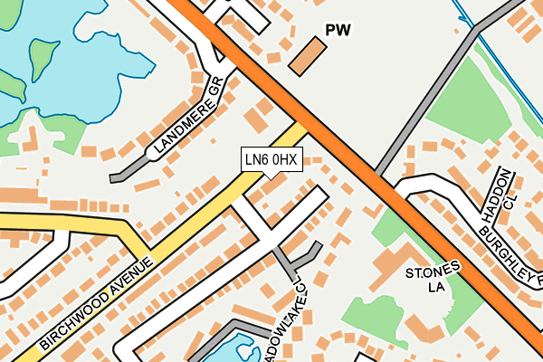 LN6 0HX map - OS OpenMap – Local (Ordnance Survey)