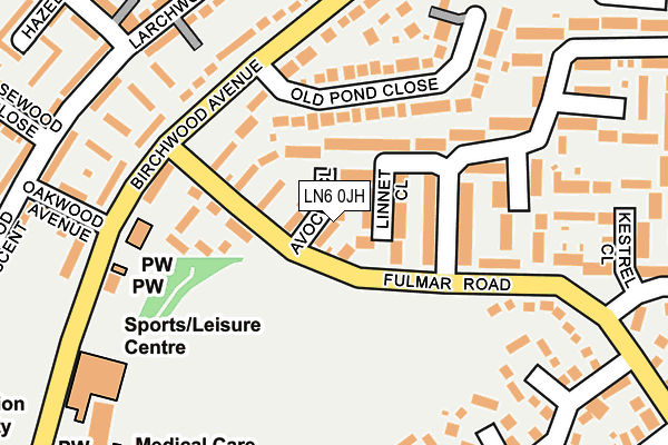 LN6 0JH map - OS OpenMap – Local (Ordnance Survey)