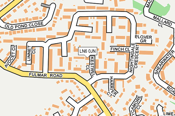 LN6 0JN map - OS OpenMap – Local (Ordnance Survey)