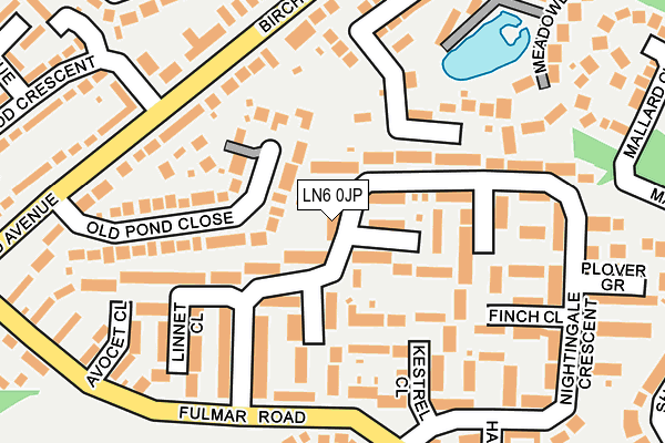 LN6 0JP map - OS OpenMap – Local (Ordnance Survey)