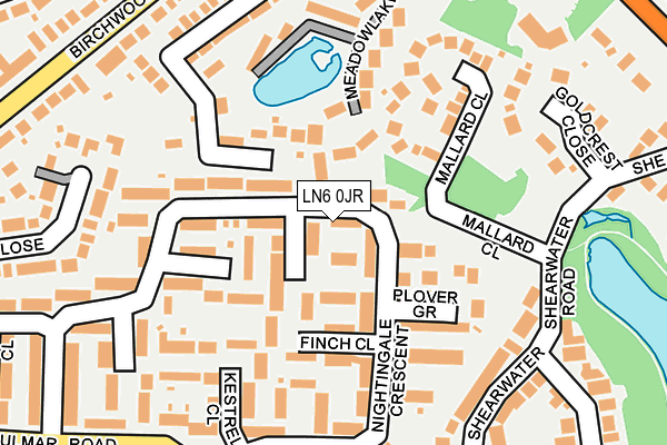 LN6 0JR map - OS OpenMap – Local (Ordnance Survey)