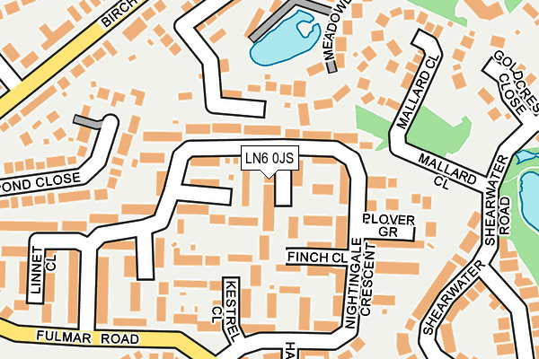 LN6 0JS map - OS OpenMap – Local (Ordnance Survey)