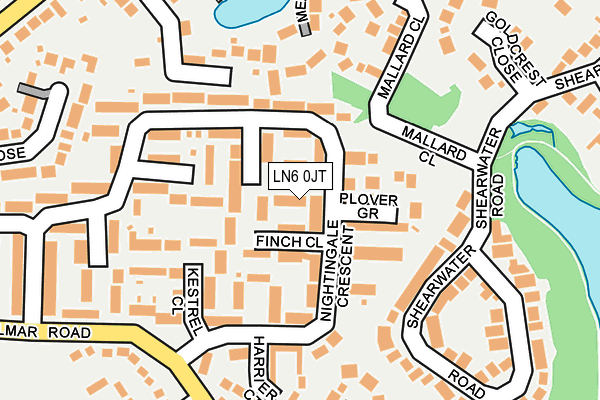LN6 0JT map - OS OpenMap – Local (Ordnance Survey)