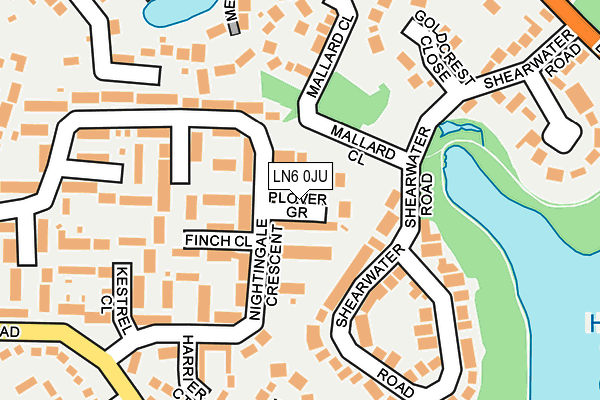 LN6 0JU map - OS OpenMap – Local (Ordnance Survey)