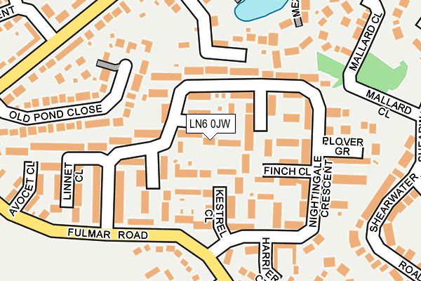 LN6 0JW map - OS OpenMap – Local (Ordnance Survey)