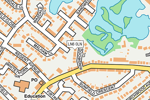 LN6 0LN map - OS OpenMap – Local (Ordnance Survey)