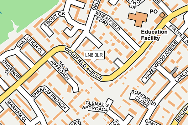 LN6 0LR map - OS OpenMap – Local (Ordnance Survey)