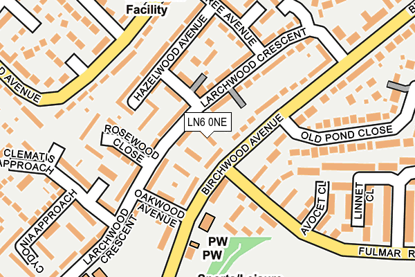 LN6 0NE map - OS OpenMap – Local (Ordnance Survey)