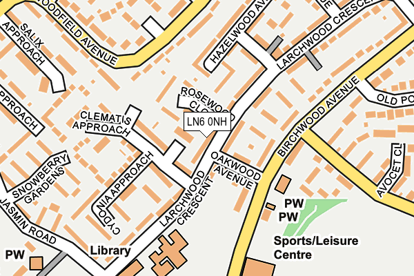 LN6 0NH map - OS OpenMap – Local (Ordnance Survey)